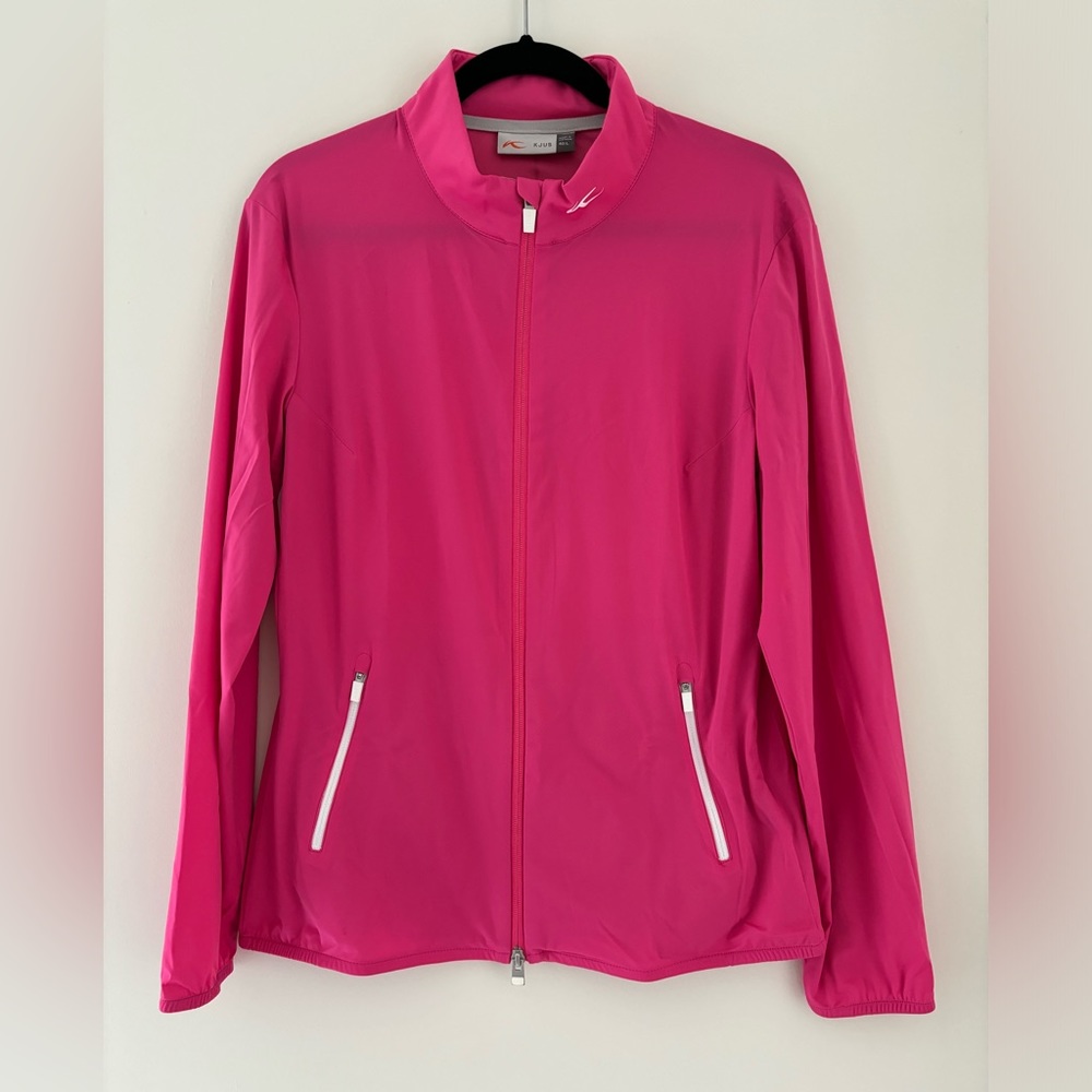 KJUS hot pink windbreaker, light and packable sports jacket for women